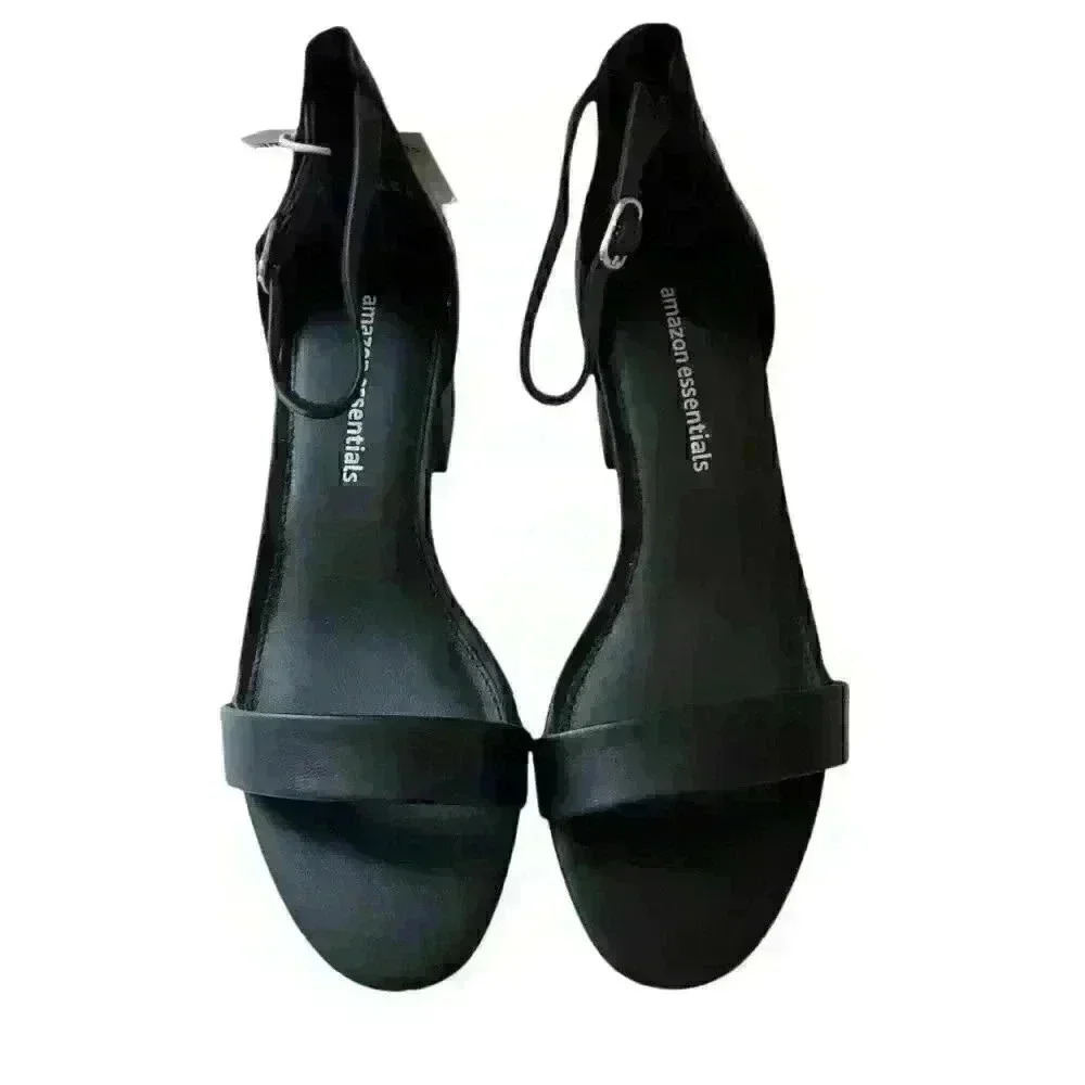 Essentials Women's Two Strap Heeled Sandal Size 8W